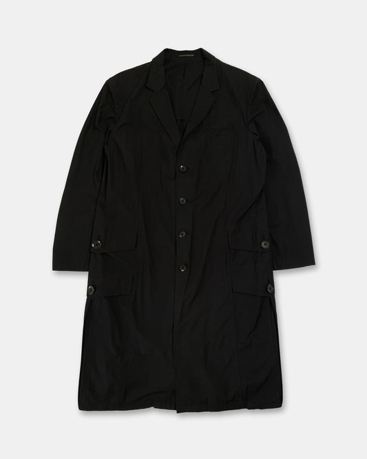 Yohji Yamamoto Pour Homme SS2006 Double Pocket Cotton Coat Black