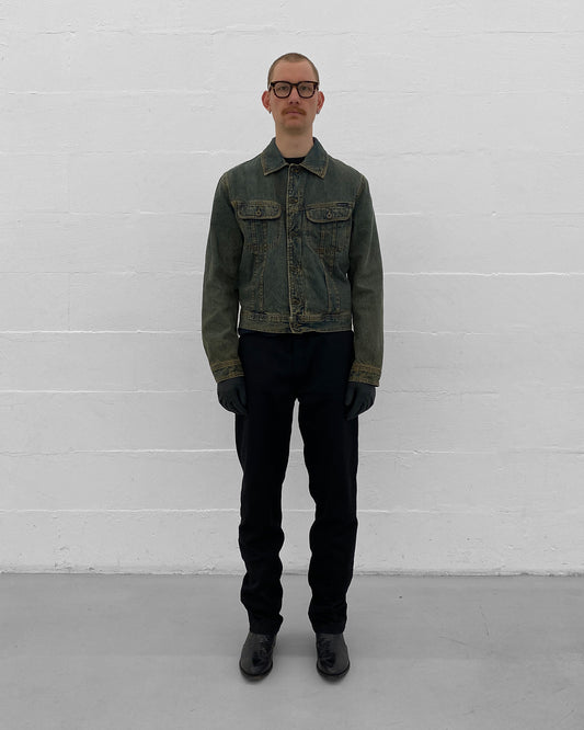 Dolce & Gabbana 2000s Padded Denim Jacket Dirty Blue