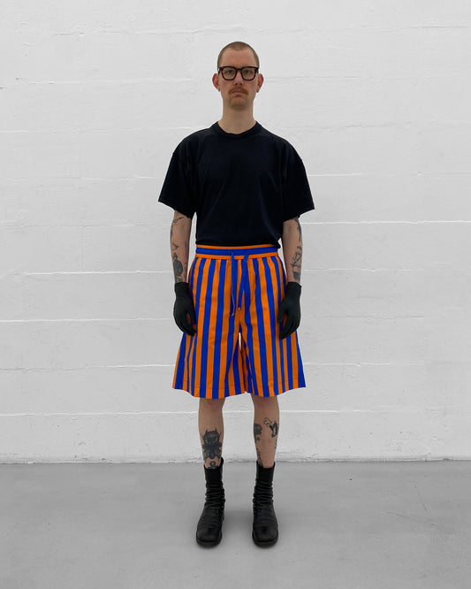 Sunnei SS2022 Striped Shorts Orange Blue