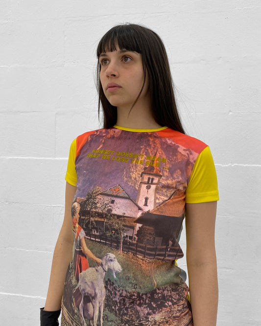 W.&L.T. Walter Van Beirendonck SS1996 Alpes Village Top Yellow