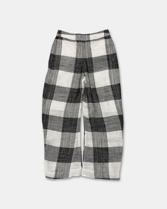 Acne Studios SS2015 Elfa Linen Checkered Pants Black White