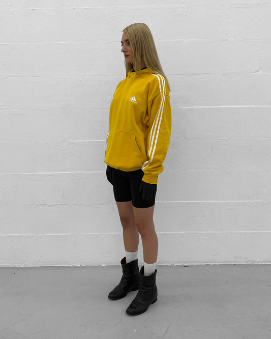Adidas 2000s Consistent Striped Hoodie Yellow