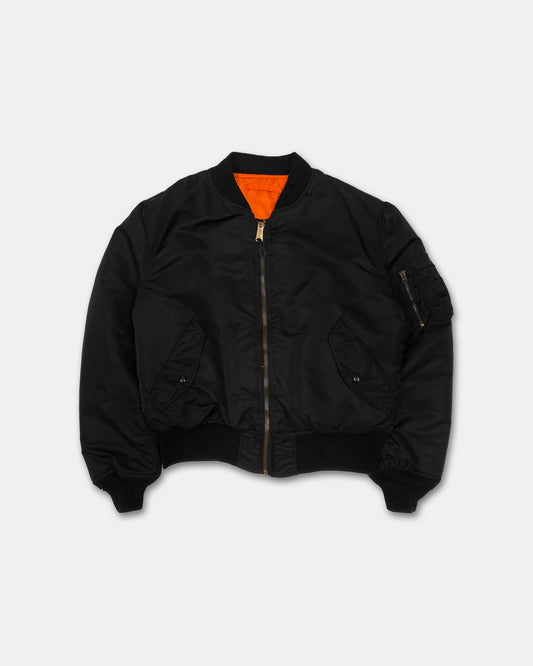 Alpha Industries 1990s Made in USA MA-1 Bomber Jacket Black