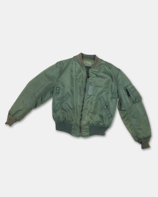 Alpha Industries 1990s Made in USA U.S. Air Force MA-1 Bomber Jacket Green