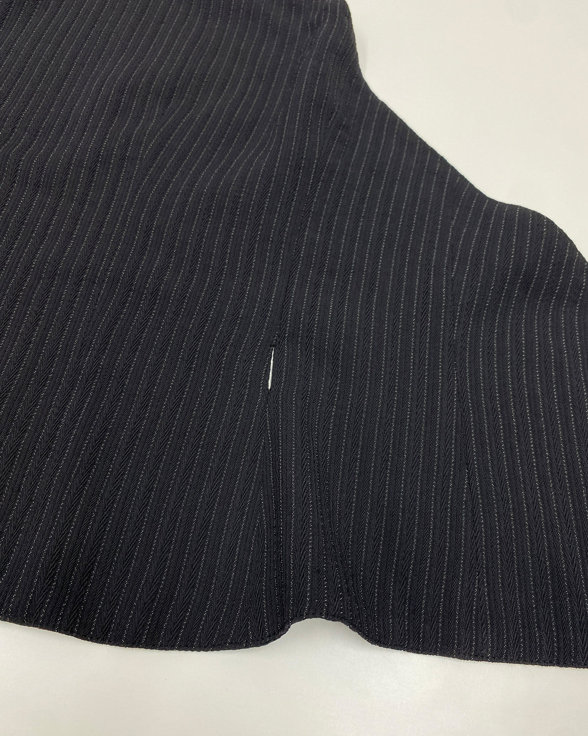 Ann Demeulemeester 1990s Pinstriped Wrap Top Black