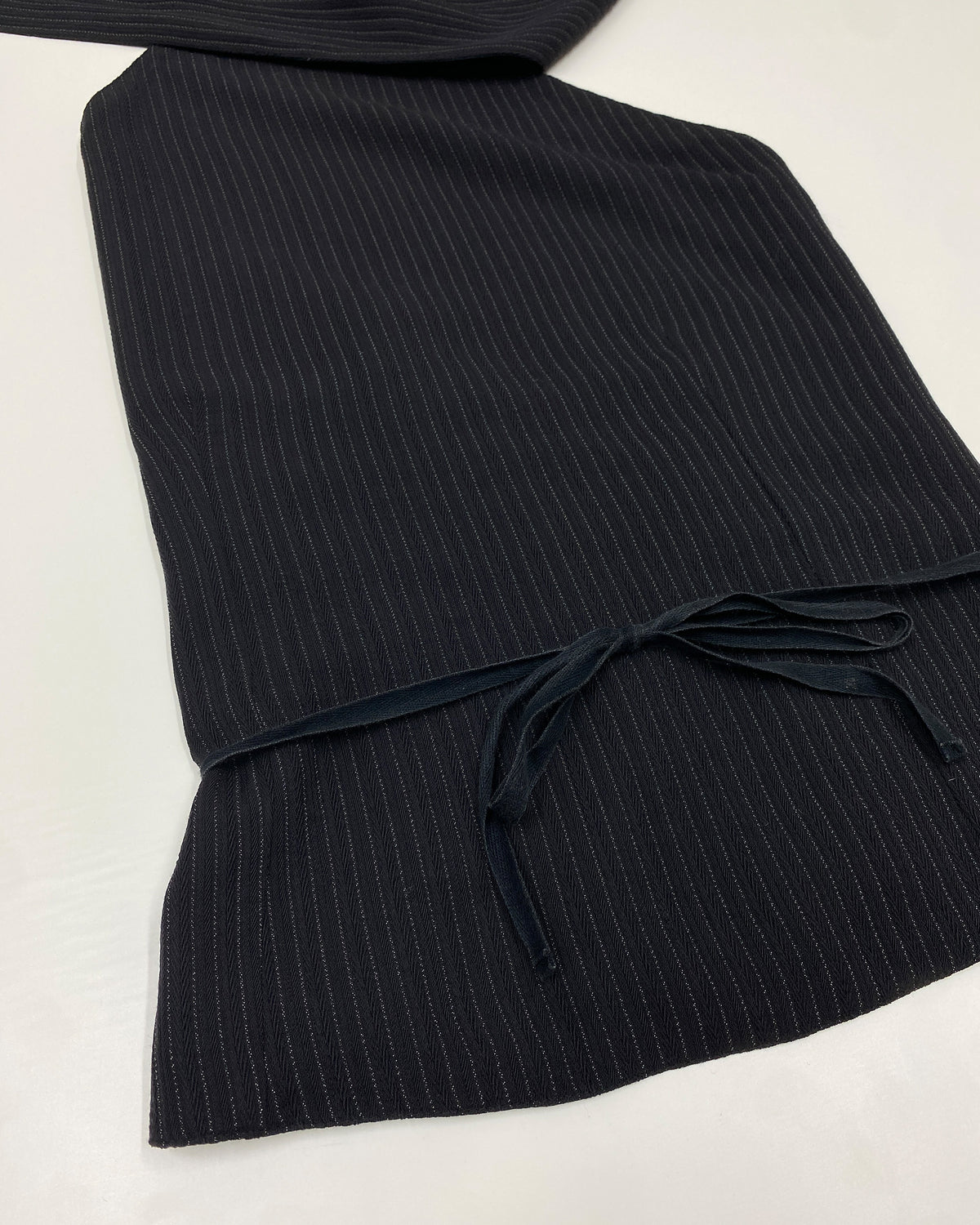 Ann Demeulemeester 1990s Pinstriped Wrap Top Black