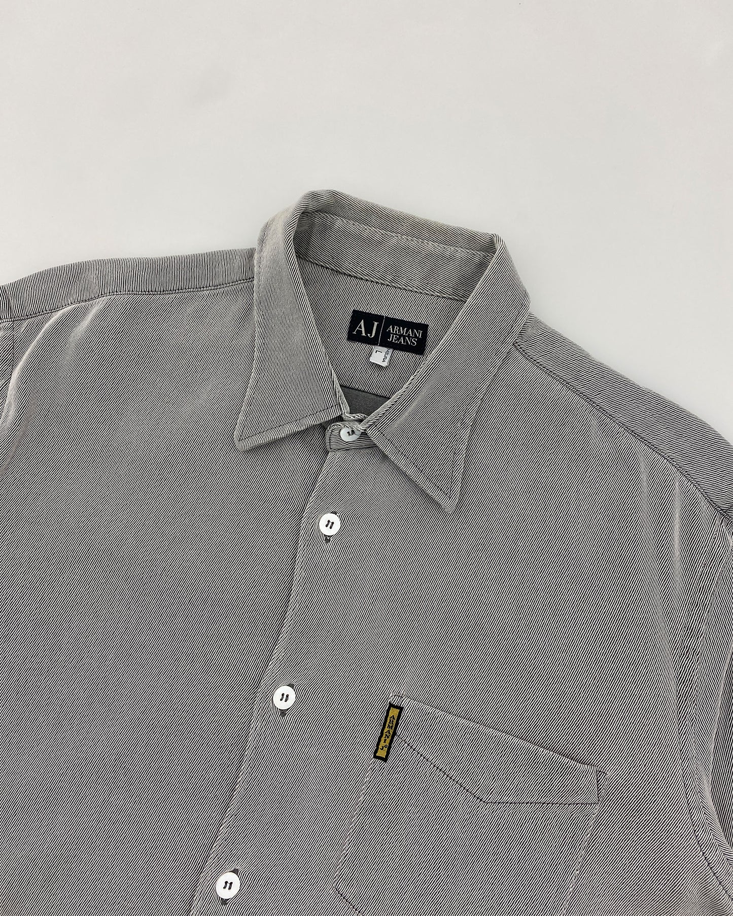 Armani Jeans 2010s Striped Shirt Grey