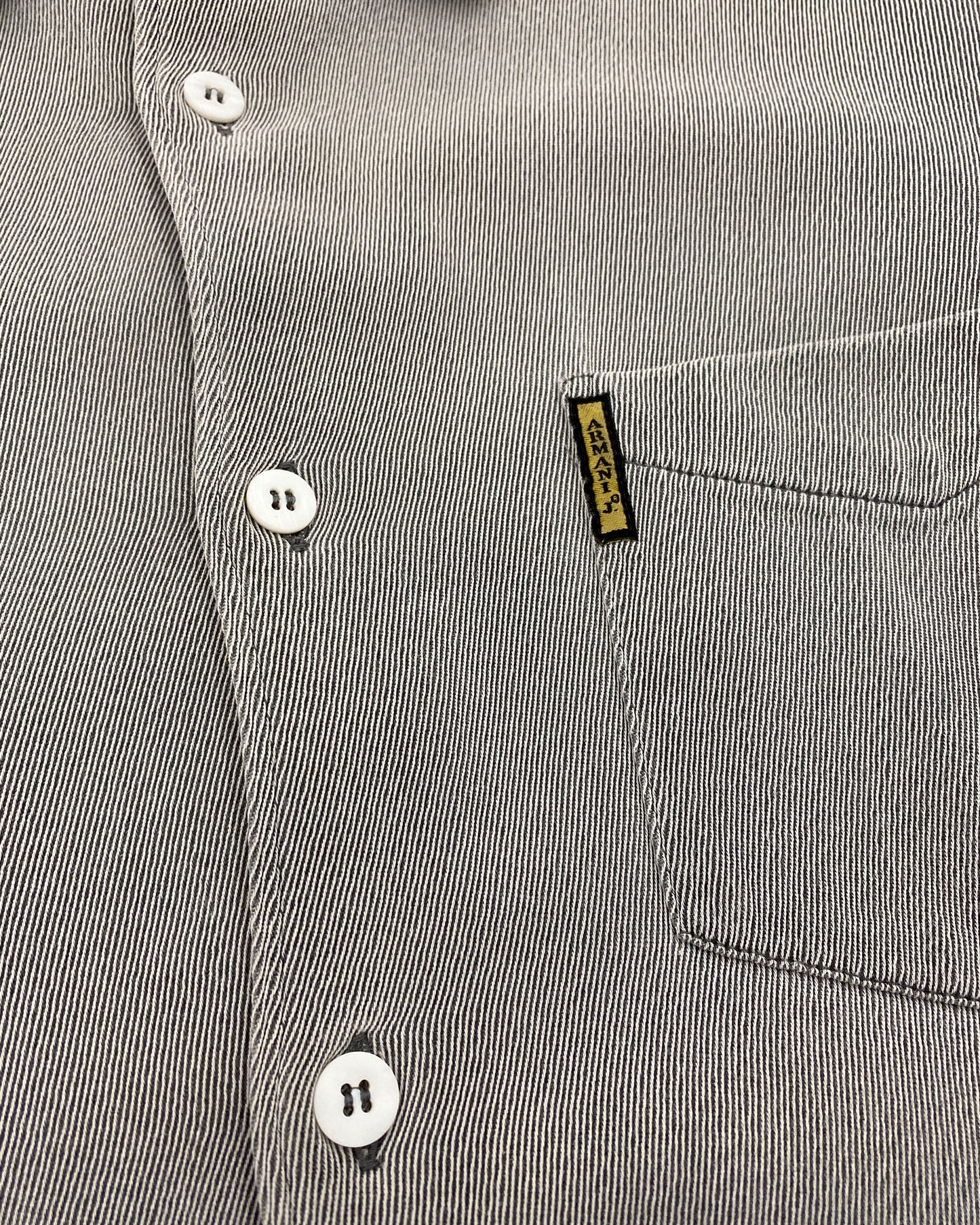 Armani Jeans 2010s Striped Shirt Grey