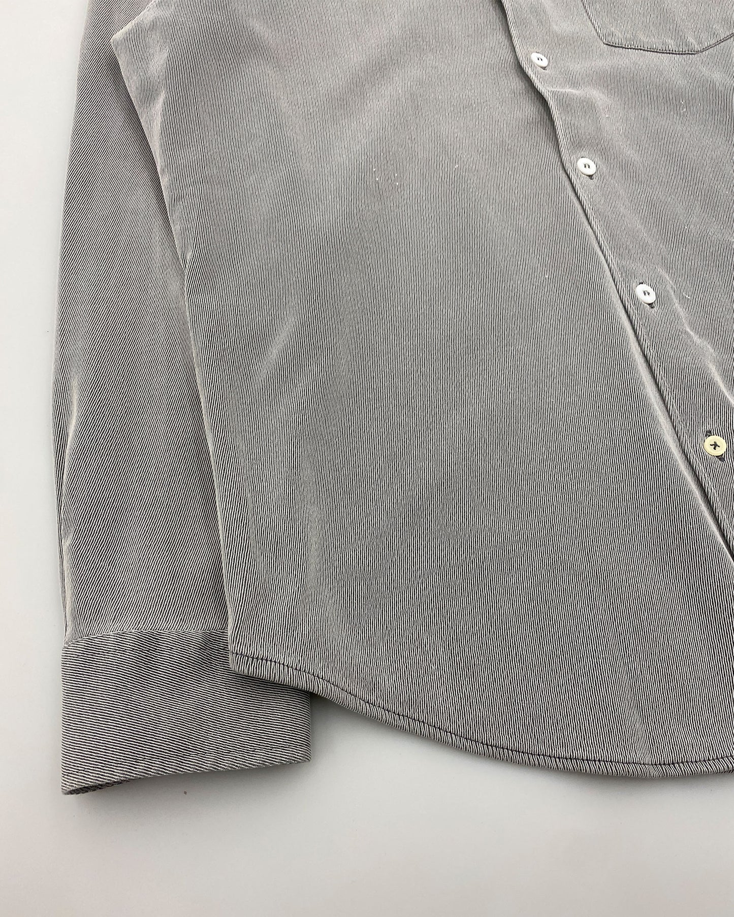 Armani Jeans 2010s Striped Shirt Grey