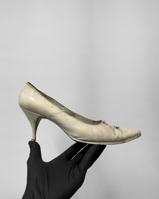 Baldan 1960s Wedding High Heels White