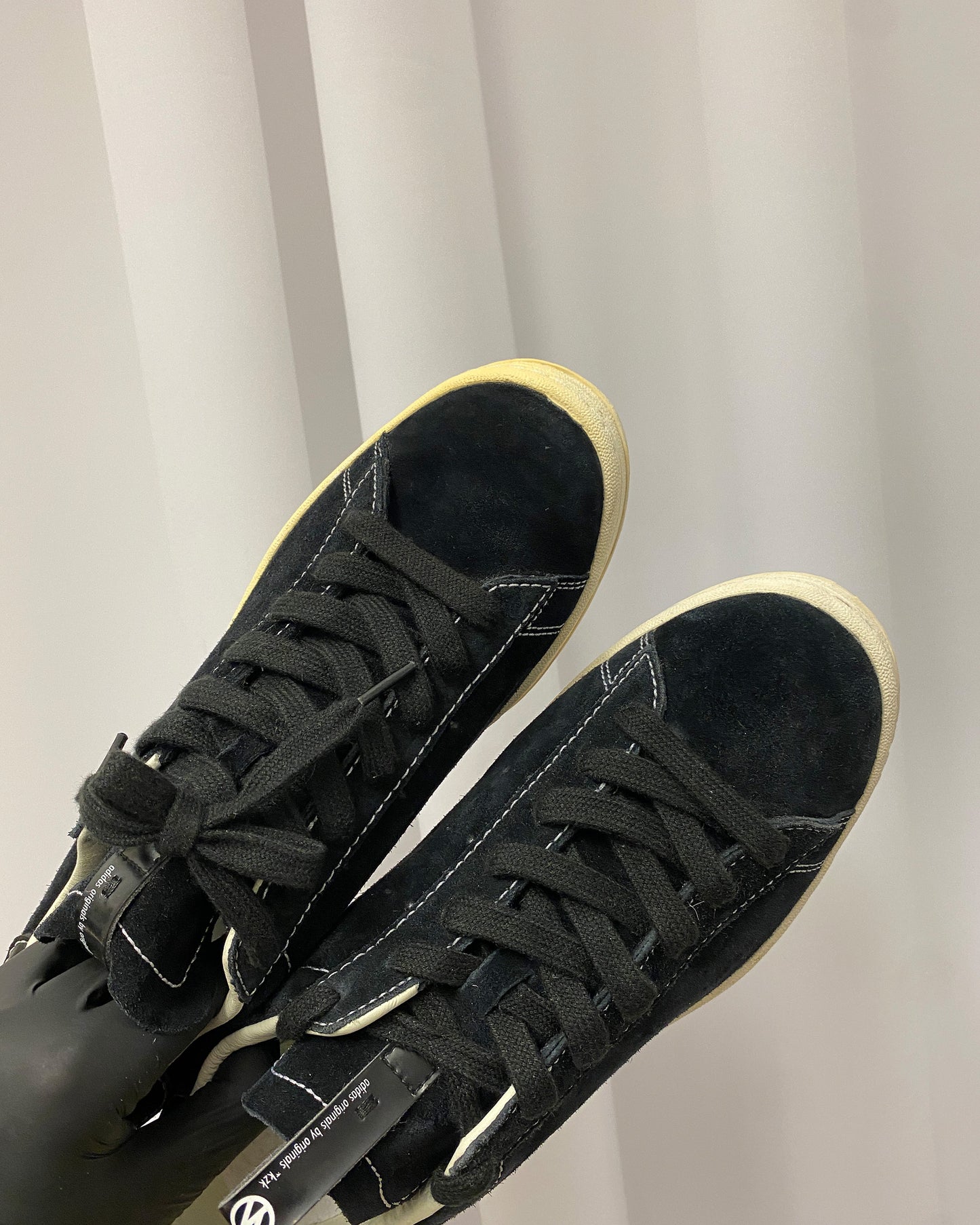 Neighborhood x Kazuki x Adidas 2009 Campus 80s Suede Leather Sneaker Black White