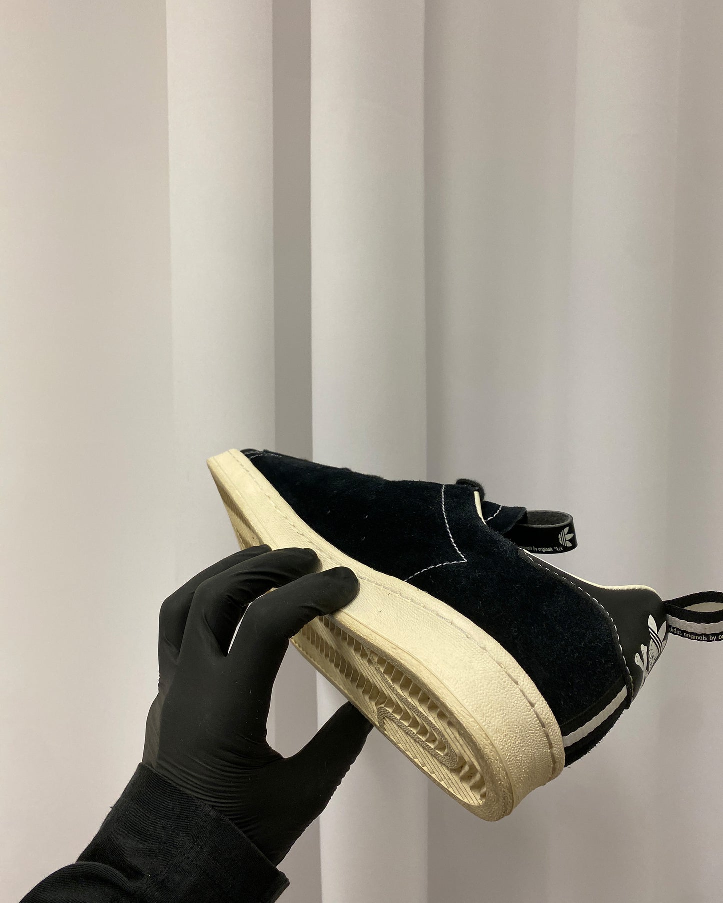 Neighborhood x Kazuki x Adidas 2009 Campus 80s Suede Leather Sneaker Black White