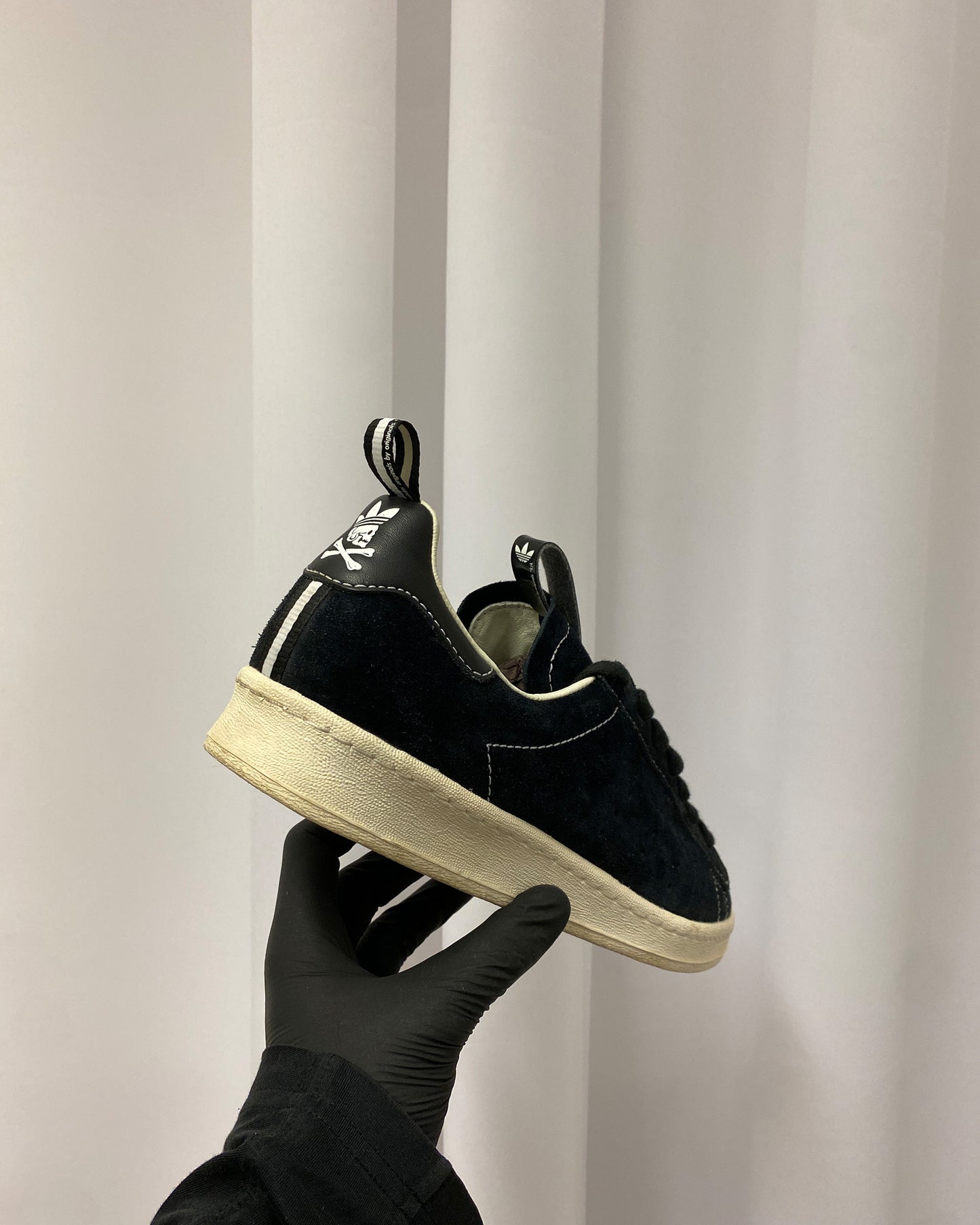 Neighborhood x Kazuki x Adidas 2009 Campus 80s Suede Leather Sneaker Black White