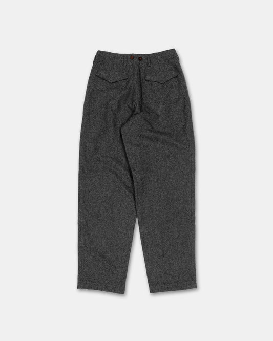 Benetton 1980s Wool Pleat Pants Grey