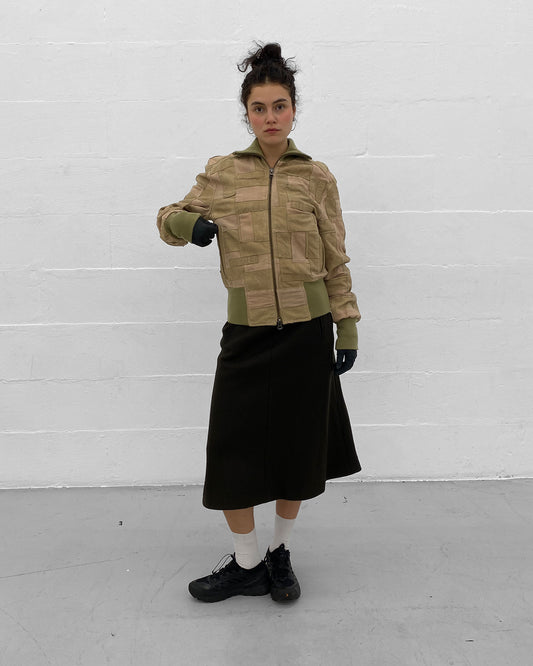 Bikkembergs 2000s Patchwork Leatherjacket Light Brown