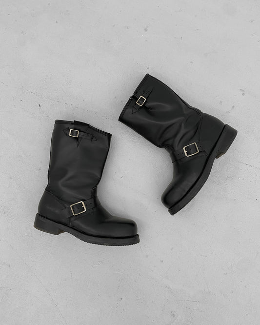 Buffalo 2010s Steel Cap Leather Engineer Boots Black