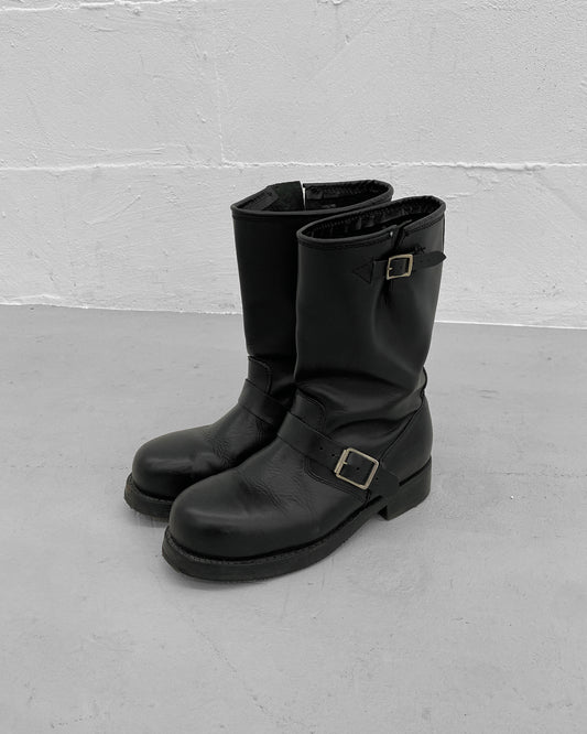 Buffalo 2010s Steel Cap Leather Engineer Boots Black