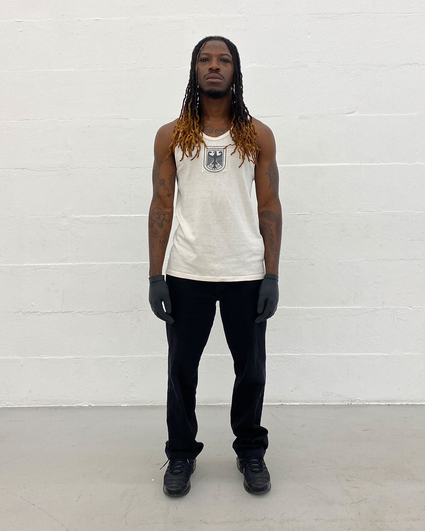 Vintage 1980s German Bundeswehr Tanktop White