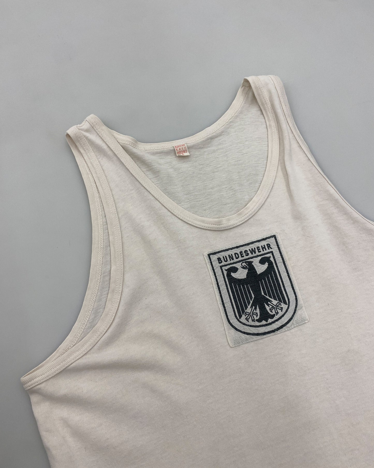 Vintage 1980s German Bundeswehr Tanktop White