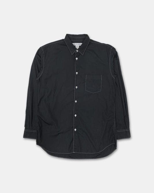 Comme des Garçons Shirt 2010s Contrast Seams Shirt Black