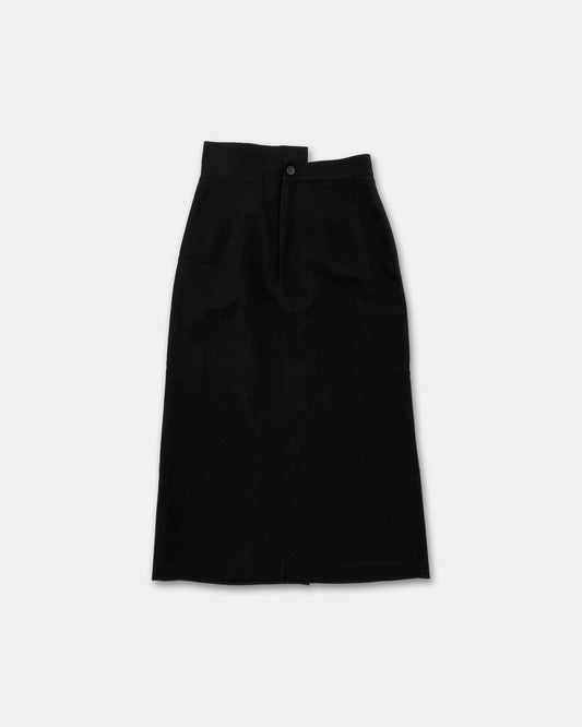 Comme des Garçons 1988 Asymmetrical Wool Skirt Black
