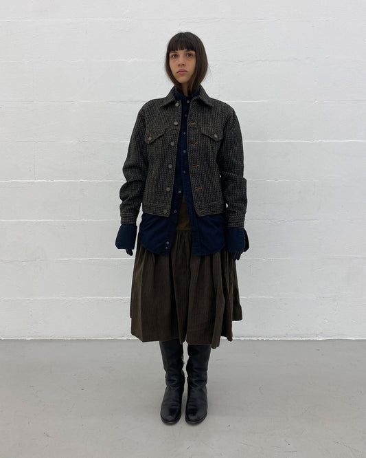 Comme des Garçons Homme 1997 Trucker Wool Jacket Grey