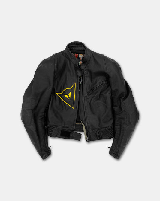 Dainese 1970s Racing Leatherjacket Black Yellow