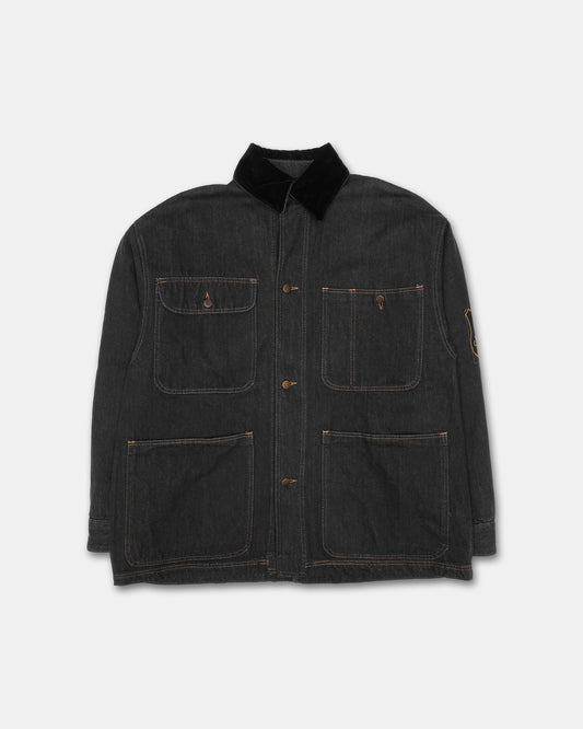 Vintage Spector's Par Selecto 1980s Made in France Oversized Denim Jacket Grey