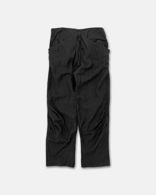 The Viridi-Anne 2000s Made in Japan Ramie Loose Pants Black