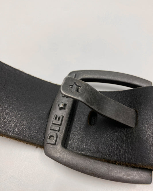 Diesel 2010s Starpin Leather Belt Black