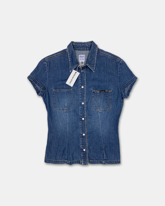 Diesel 2000s Denim Corset Top Blue