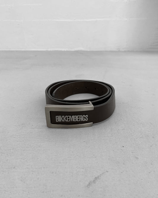Bikkembergs 2010s Handmade Cow Leather Belt Brown