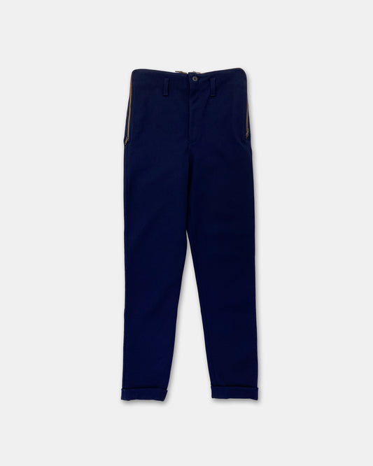Dirk Bikkembergs 1990s Full Zip Slim Pants Navy