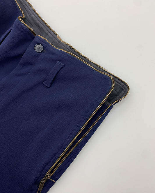 Dirk Bikkembergs 1990s Full Zip Slim Pants Navy