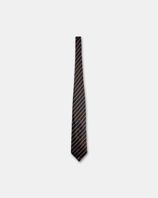 Dolce & Gabbana 2000s Striped Tie Brown