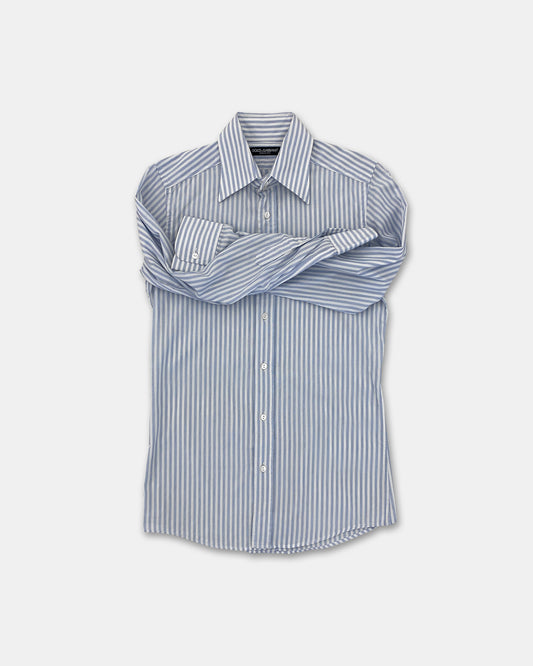 Dolce & Gabbana 2010s Striped Shirt Light Blue