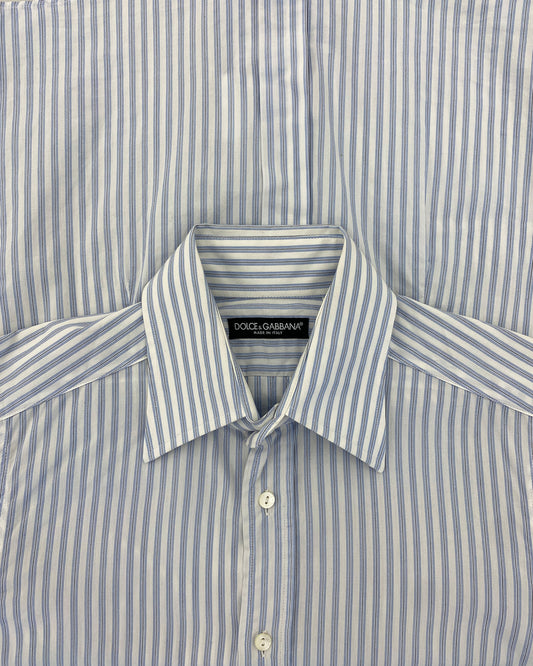 Dolce & Gabbana 2010s Striped Shirt Light Blue