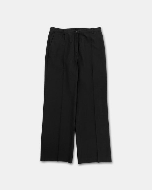 Dries van Noten 2010s Pleated Wide Wool Pants Black