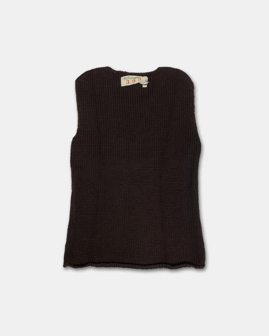 Elternhaus 2000s Tank Knit Sweater Vest Brown