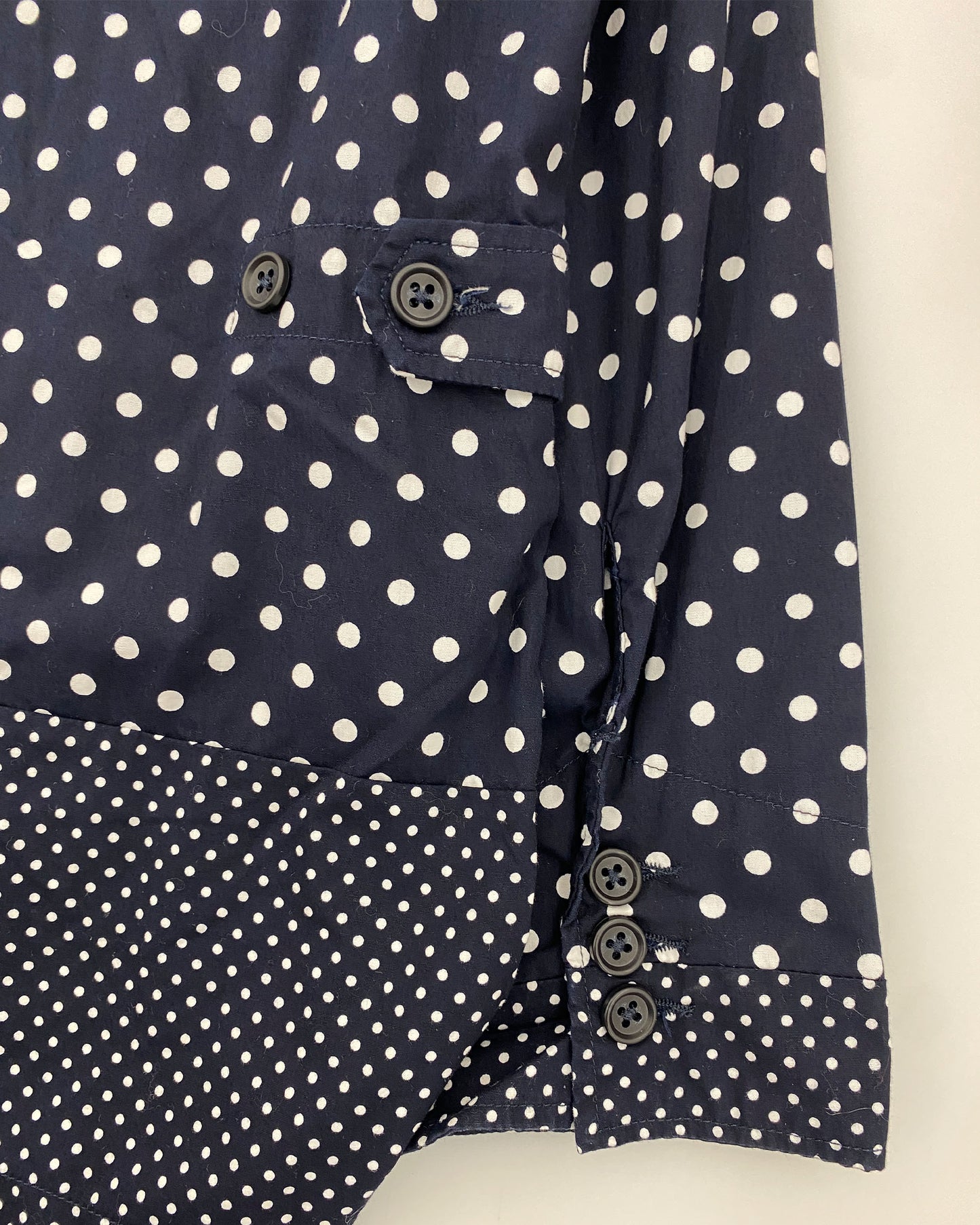 Engineered Garments SS2019 Polka Dot Cotton Blazer Jacket and Shorts Set Navy