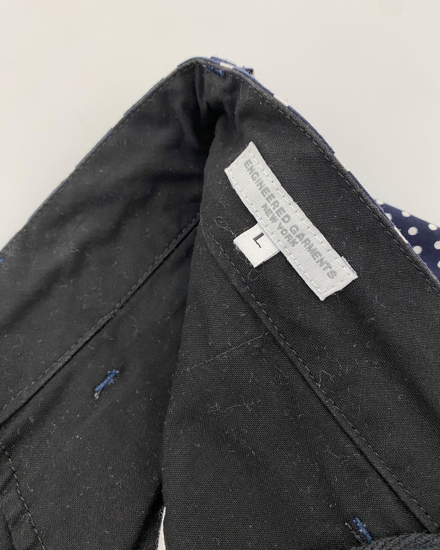 Engineered Garments SS2019 Polka Dot Cotton Blazer Jacket and Shorts Set Navy