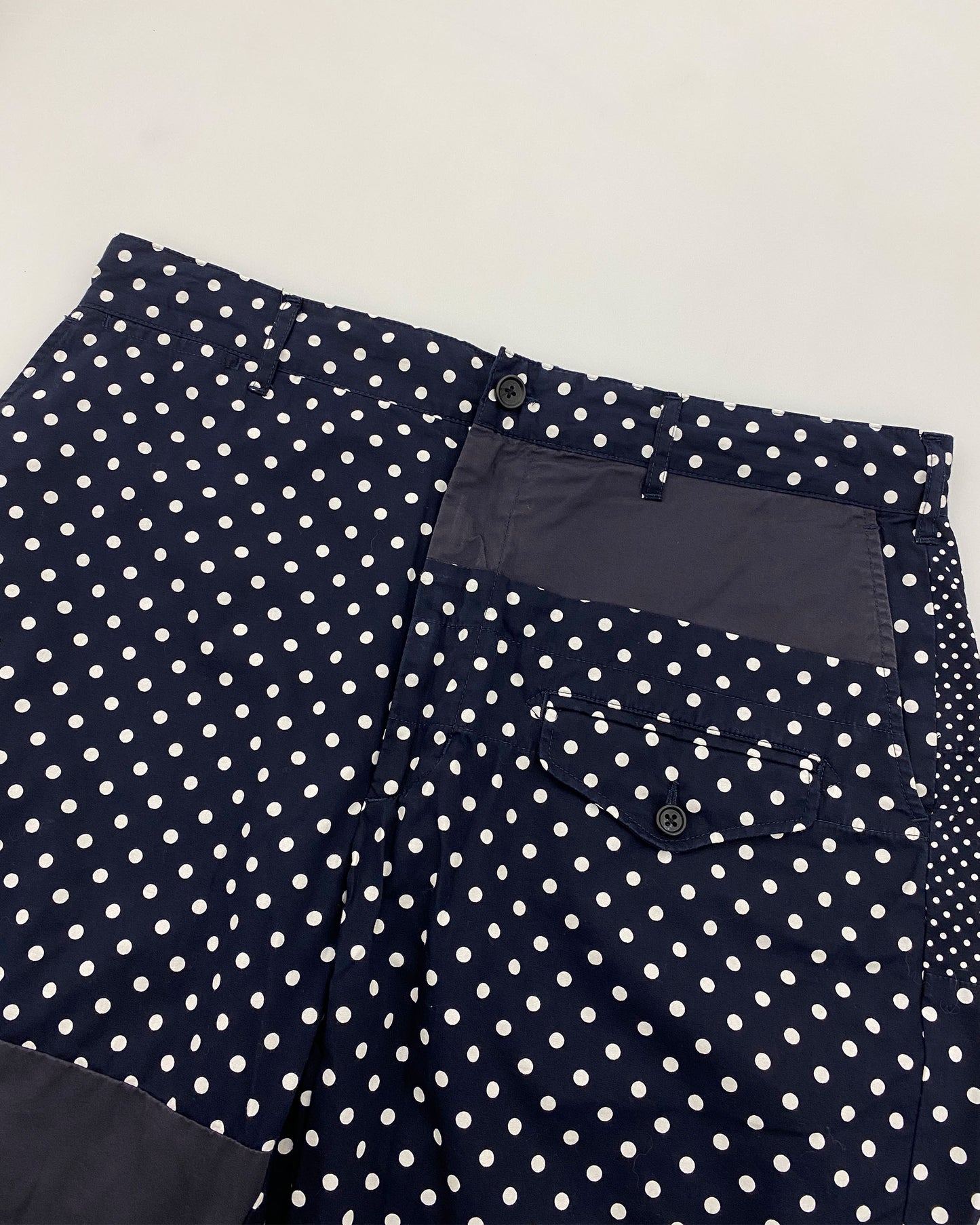 Engineered Garments SS2019 Polka Dot Cotton Blazer Jacket and Shorts Set Navy