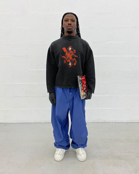 Junior Gaultier 1980s Joker Graphic Crewneck Black