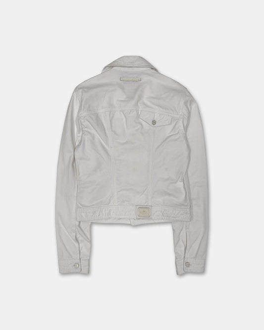 Jean's Paul Gaultier SS2008 Sample Back Pocket Denim Jacket White
