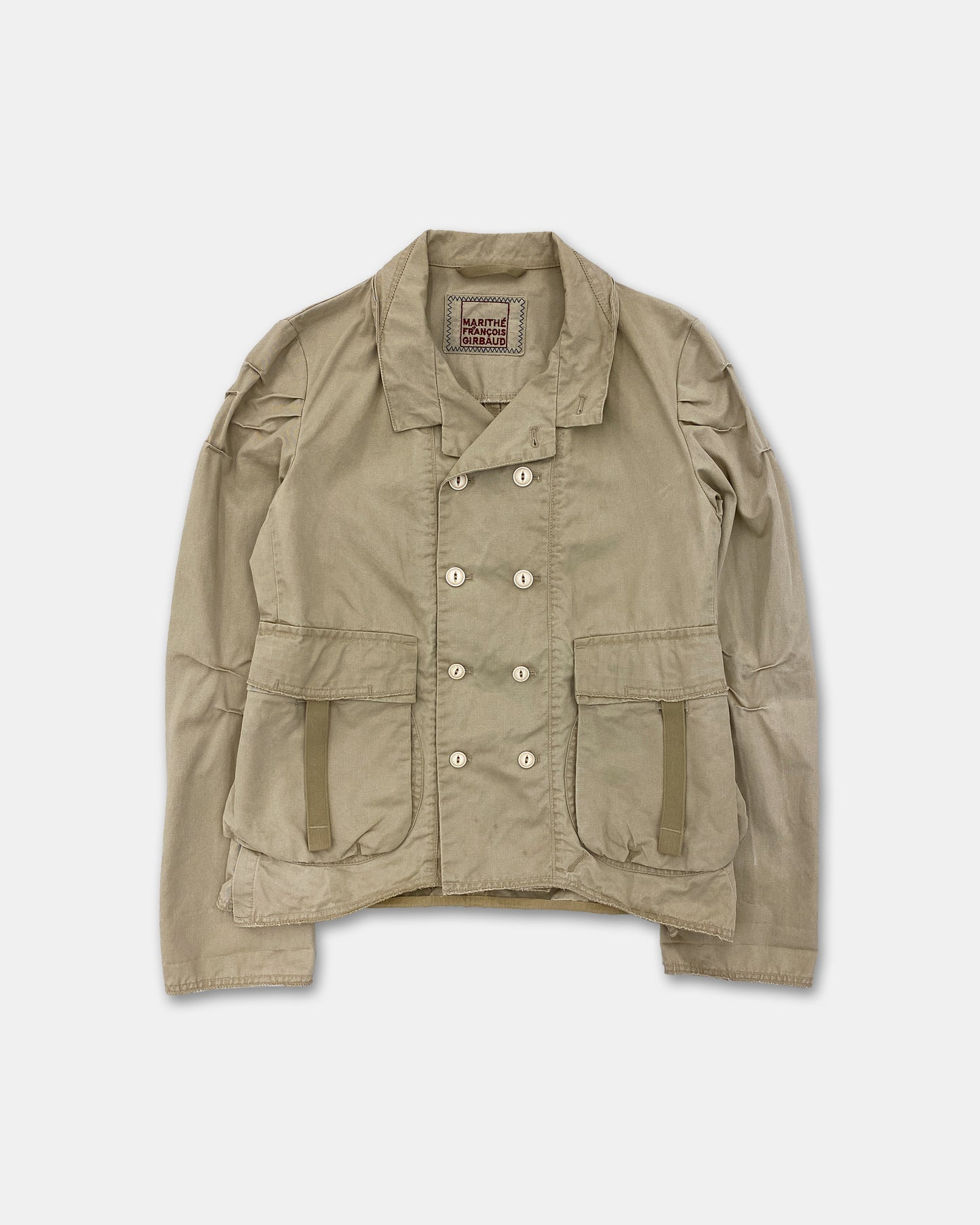Marithé + François Girbaud 1990s Double Breasted Jacket Beige