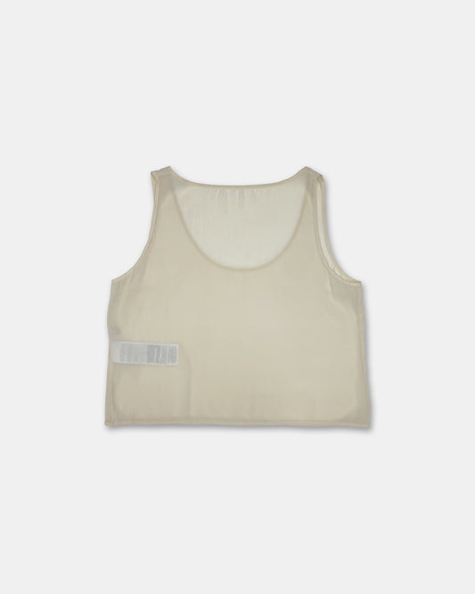 Gucci 2020s Silk See Trough Tanktop Nude Beige