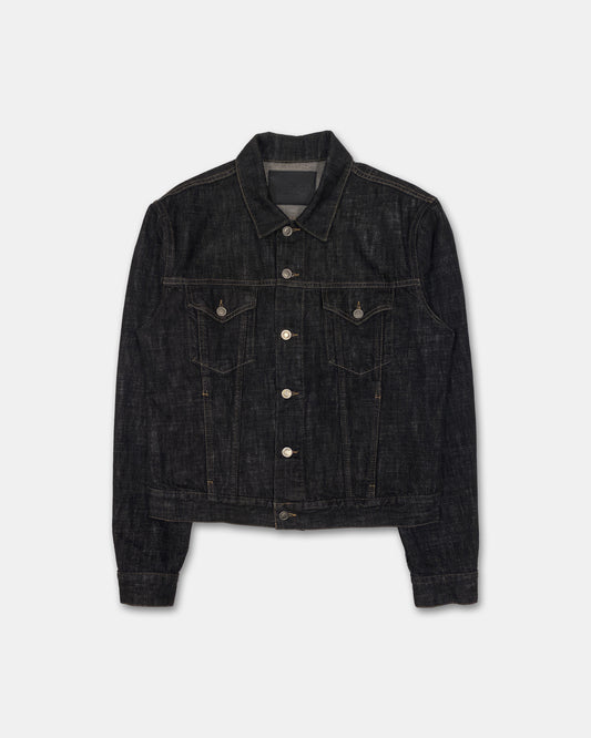 Gucci by Tom Ford 2000s Classic Denim Jacket Dark Grey