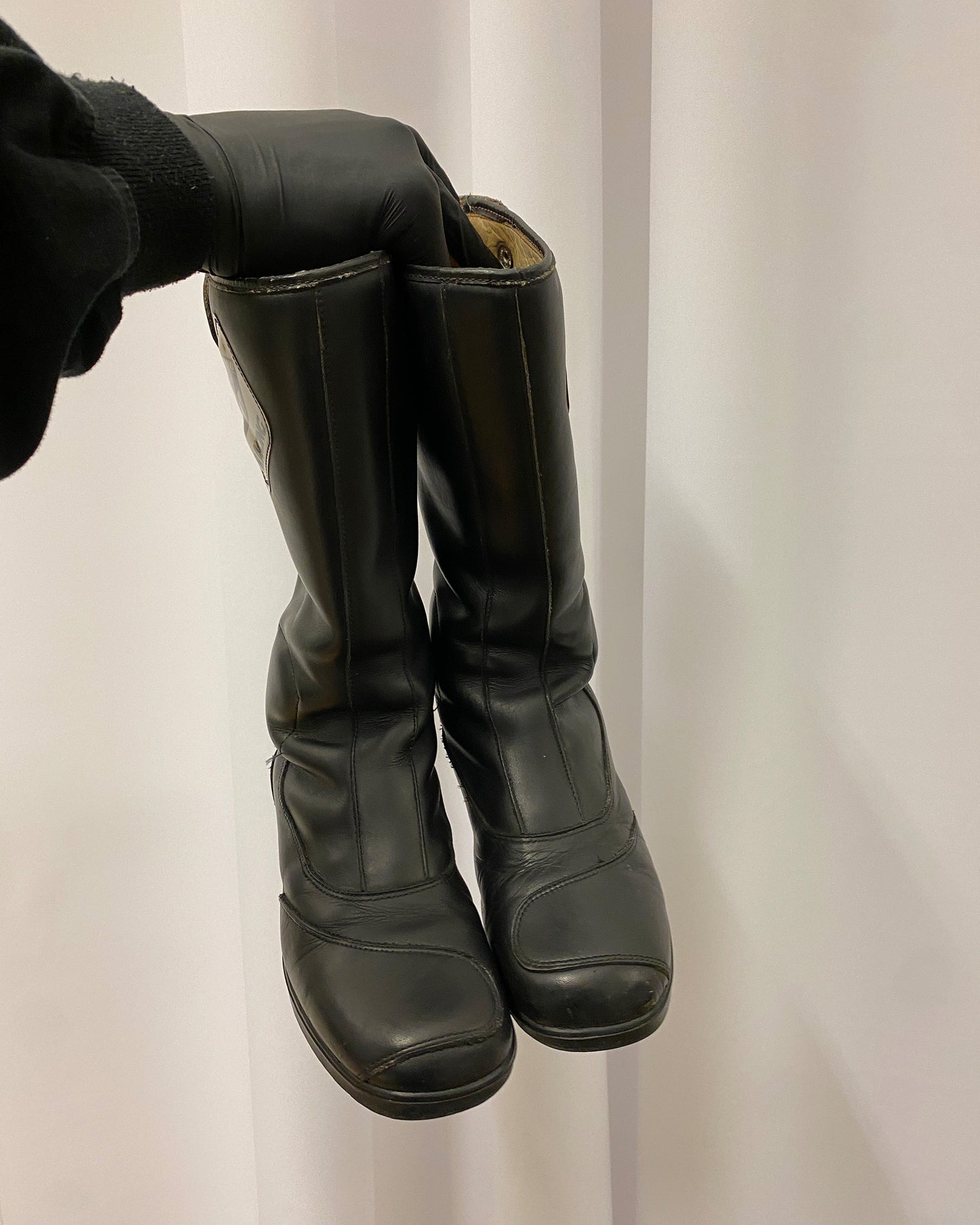 Harro x Ray 1980s Biker Racing Boots Black