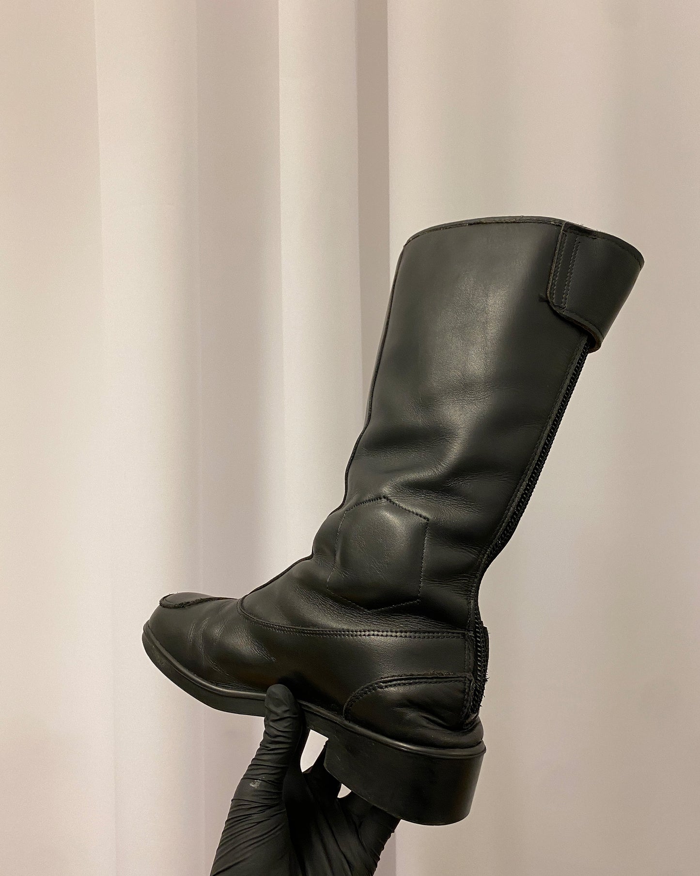 Harro x Ray 1980s Biker Racing Boots Black