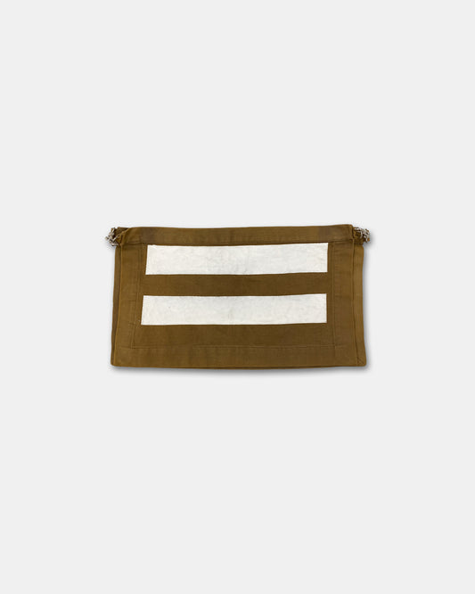 Helmut Lang 1996 Stripes Apron Belt Brown